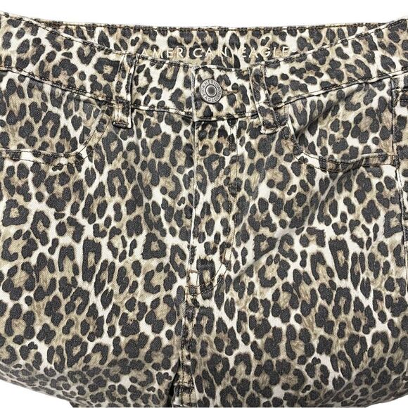 American Eagle leopard denim, High rise, stretch size 4 - Picture 3 of 6